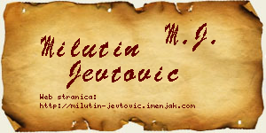 Milutin Jevtović vizit kartica
